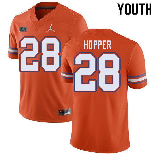 Jordan Brand Youth #28 Ty'Ron Hopper Florida Gators College Football Jerseys Sale-Orange - Click Image to Close